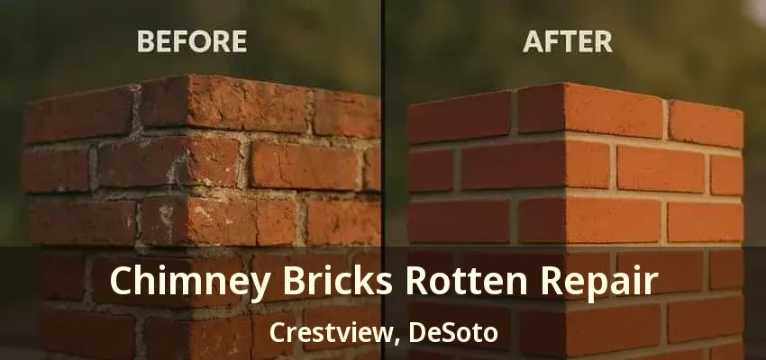 Chimney Bricks Rotten Repair Crestview, DeSoto - TX