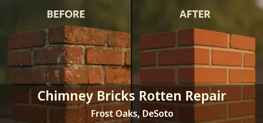Chimney Bricks Rotten Repair Frost Oaks, DeSoto - TX