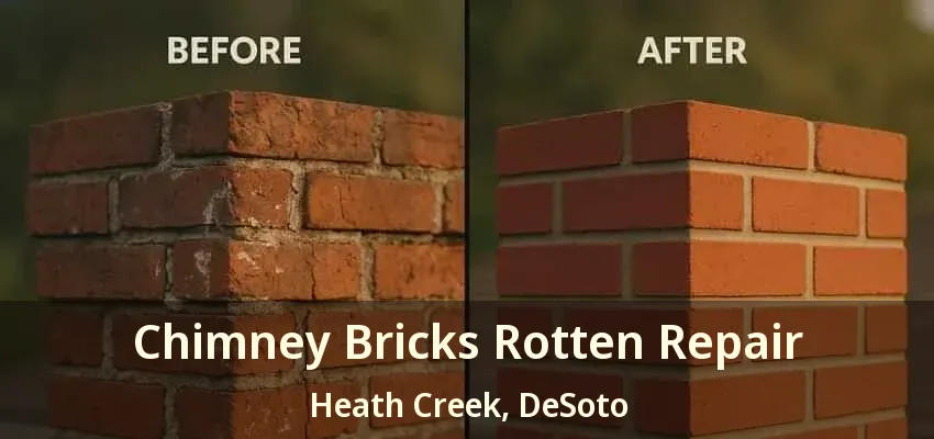 Chimney Bricks Rotten Repair Heath Creek, DeSoto - TX
