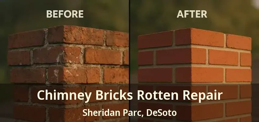 Chimney Bricks Rotten Repair Sheridan Parc, DeSoto - TX