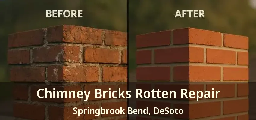 Chimney Bricks Rotten Repair Springbrook Bend, DeSoto - TX