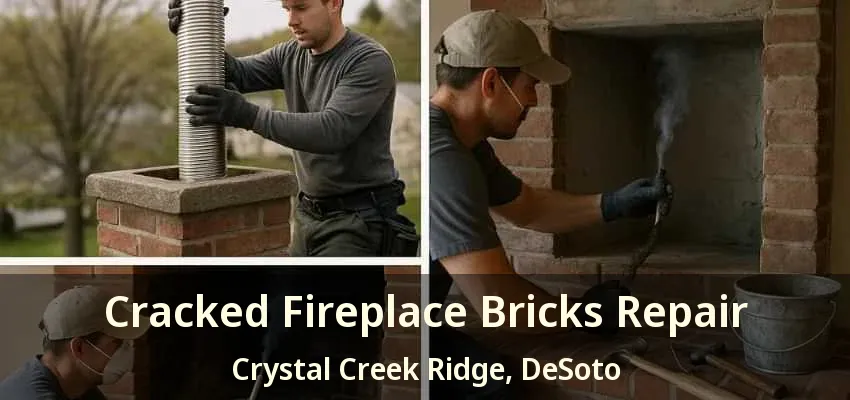 Cracked Fireplace Bricks Repair Crystal Creek Ridge, DeSoto - TX