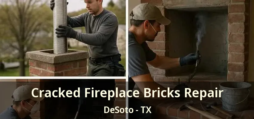 Cracked Fireplace Bricks Repair DeSoto - TX