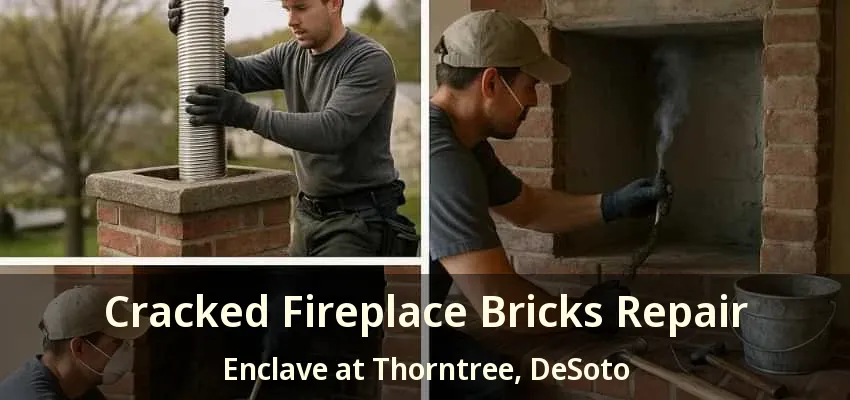 Cracked Fireplace Bricks Repair Enclave at Thorntree, DeSoto - TX