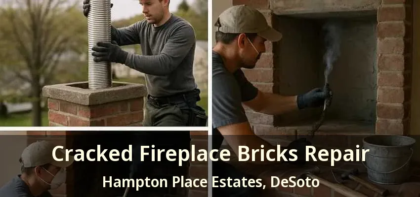 Cracked Fireplace Bricks Repair Hampton Place Estates, DeSoto - TX