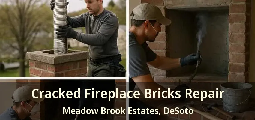 Cracked Fireplace Bricks Repair Meadow Brook Estates, DeSoto - TX
