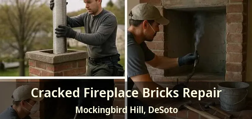 Cracked Fireplace Bricks Repair Mockingbird Hill, DeSoto - TX