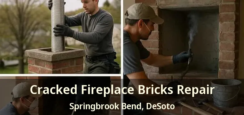 Cracked Fireplace Bricks Repair Springbrook Bend, DeSoto - TX