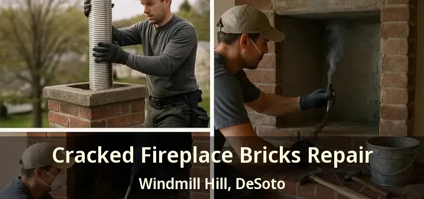 Cracked Fireplace Bricks Repair Windmill Hill, DeSoto - TX