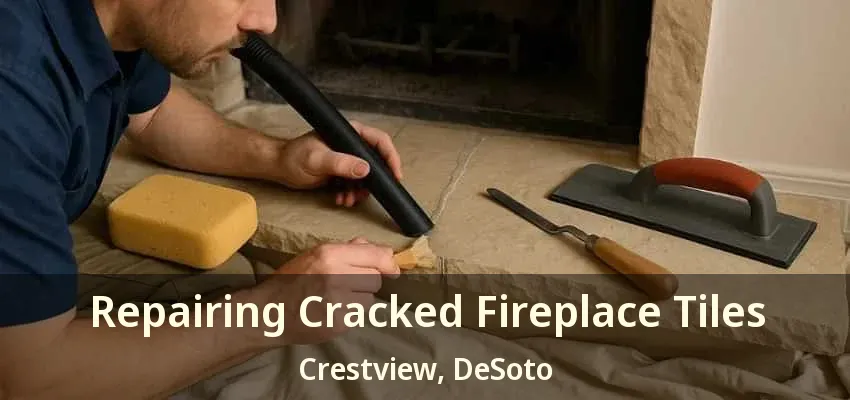 Repairing Cracked Fireplace Tiles Crestview, DeSoto - TX