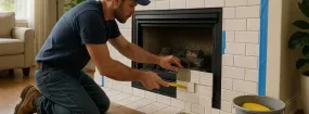 Repairing Cracked Fireplace Tiles Springbrook Bend, DeSoto